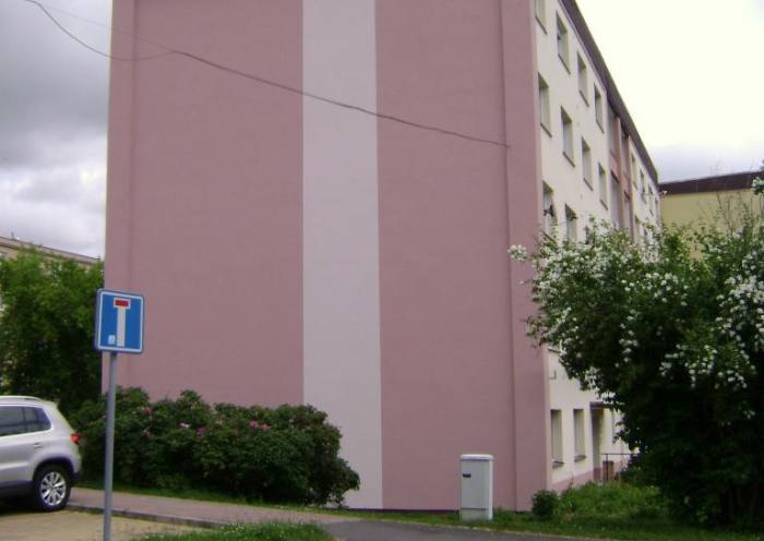 Zateplení štítu panelového domu Česká 23,25 Františkovy Lázně